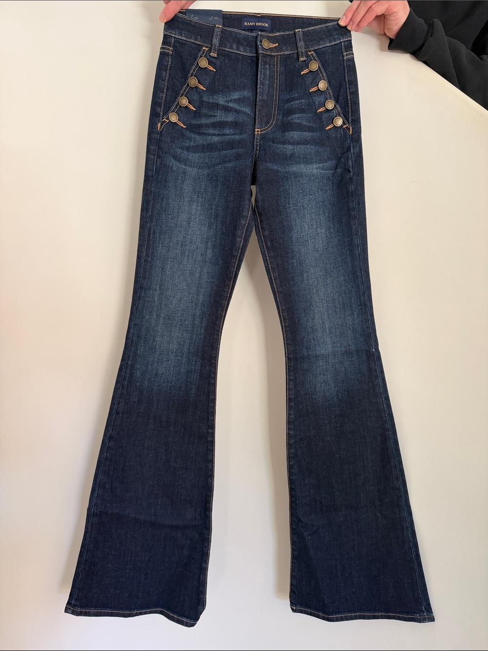 Ramy Brook Helena Women’s Dark Blue Denim Jeans - Picture 4 of 4